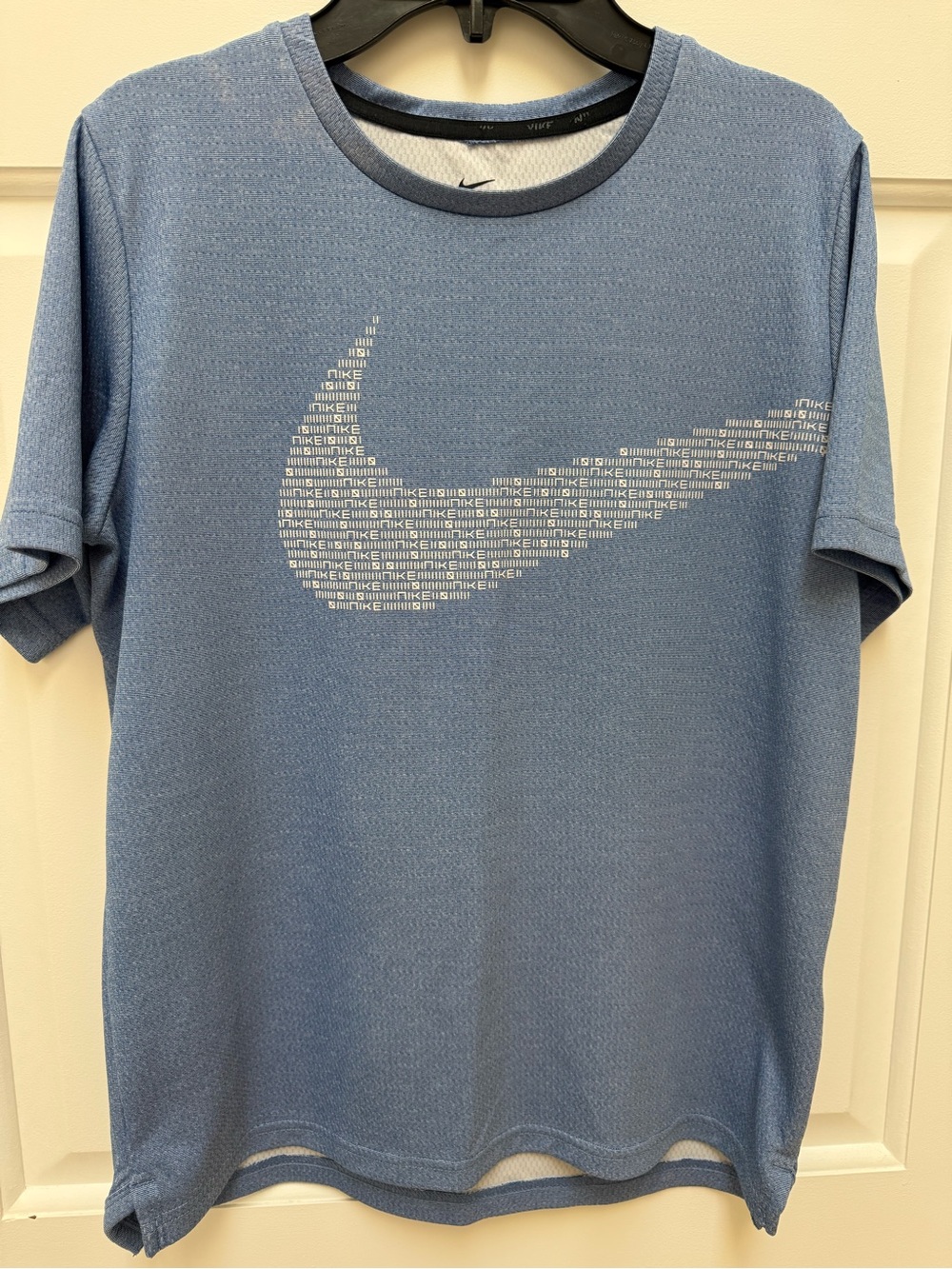 Nike Boy’s Light Blue Dri-FIT Short Sleeve Tee with Swoosh